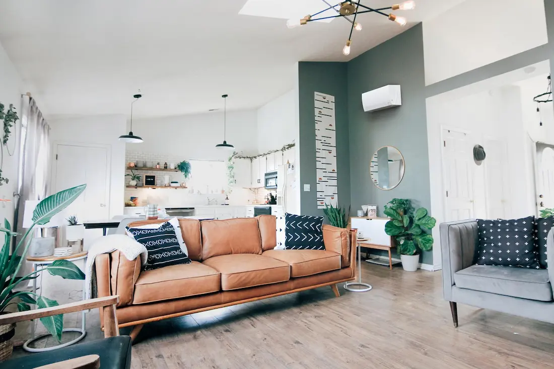 Mitsubishi wall unit in living room