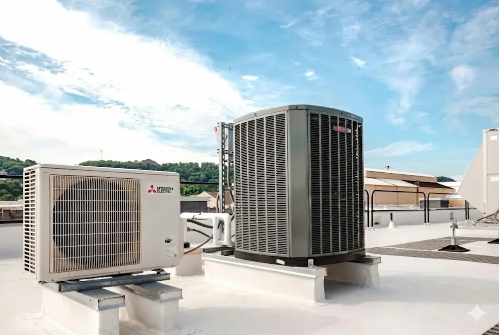 Central units on roofs