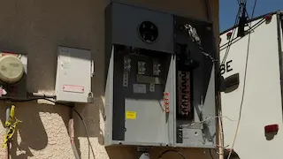New, modern electrical panel after installation