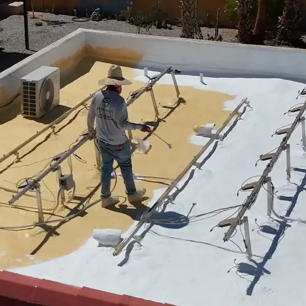 View of Roof Insulation from inside an attic