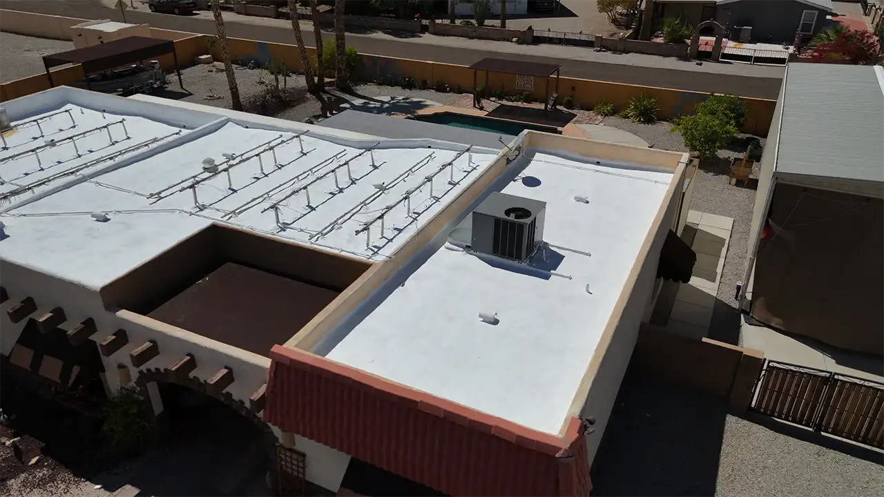 Roof after new insulation was installed