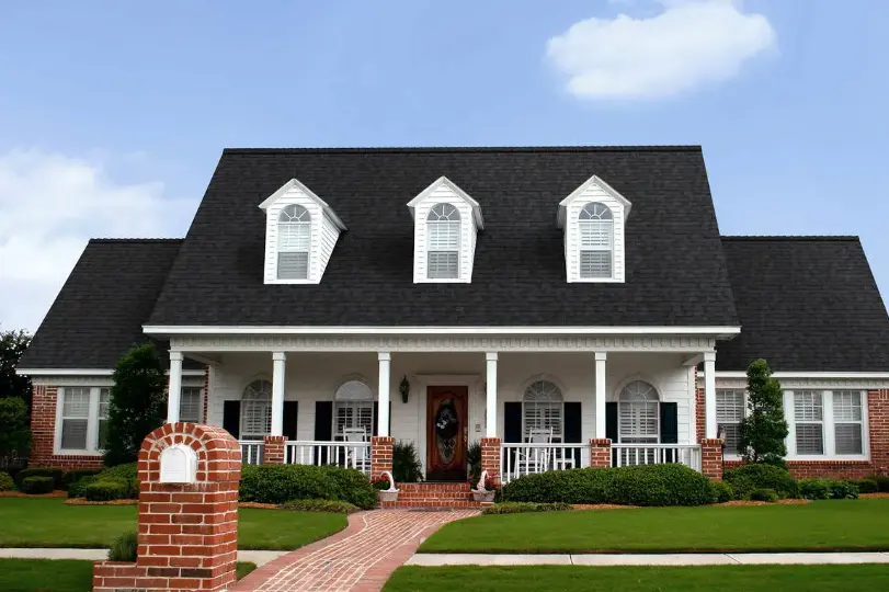 House with Carbon shingles