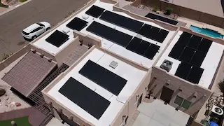 Completed high-capacity solar panel installation