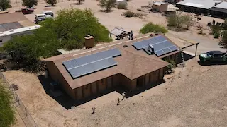 Roof view before residential solar panel installation