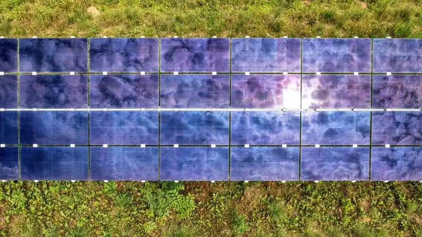 Solar Panels Powering an Agricultural Farm Operation