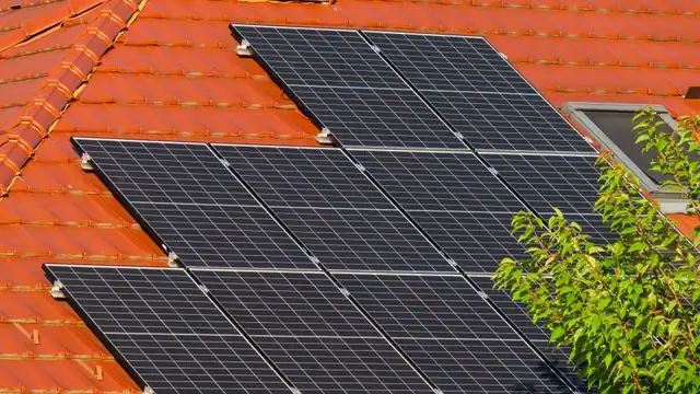 Solar Panels Mounted on a Concrete Tile Roof in Arizona