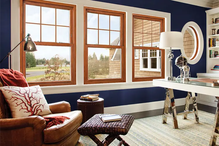 Home office with custom double-hung and accent windows in Yuma